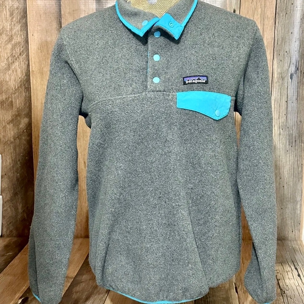 Patagonia Synchilla Snap  Pullover Jacket Women's Size small gray
